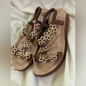 Women’s Brown Open Toe Dress Sandals - size 10 - New without tags